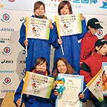 冬季国体  スピードスケート　　女子リレーで２位