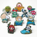 ご当地キャラ ピンバッジ　吉宗くんら10種類