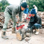 山の恵み まちの資源に　まきわりクラブが体験会　遊歩道づくりなど里山整備も