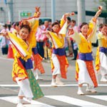 故郷の夏　踊りで熱く　よさこいとぶんだら