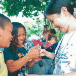 全盲の石田さん 国際協力語る