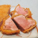 新調理法でレアに見えるとんかつ