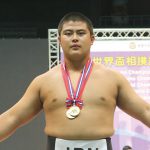 世界ジュニア相撲Ｖ　和商２年の花田選手