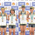 全中陸上女子リレーで快挙